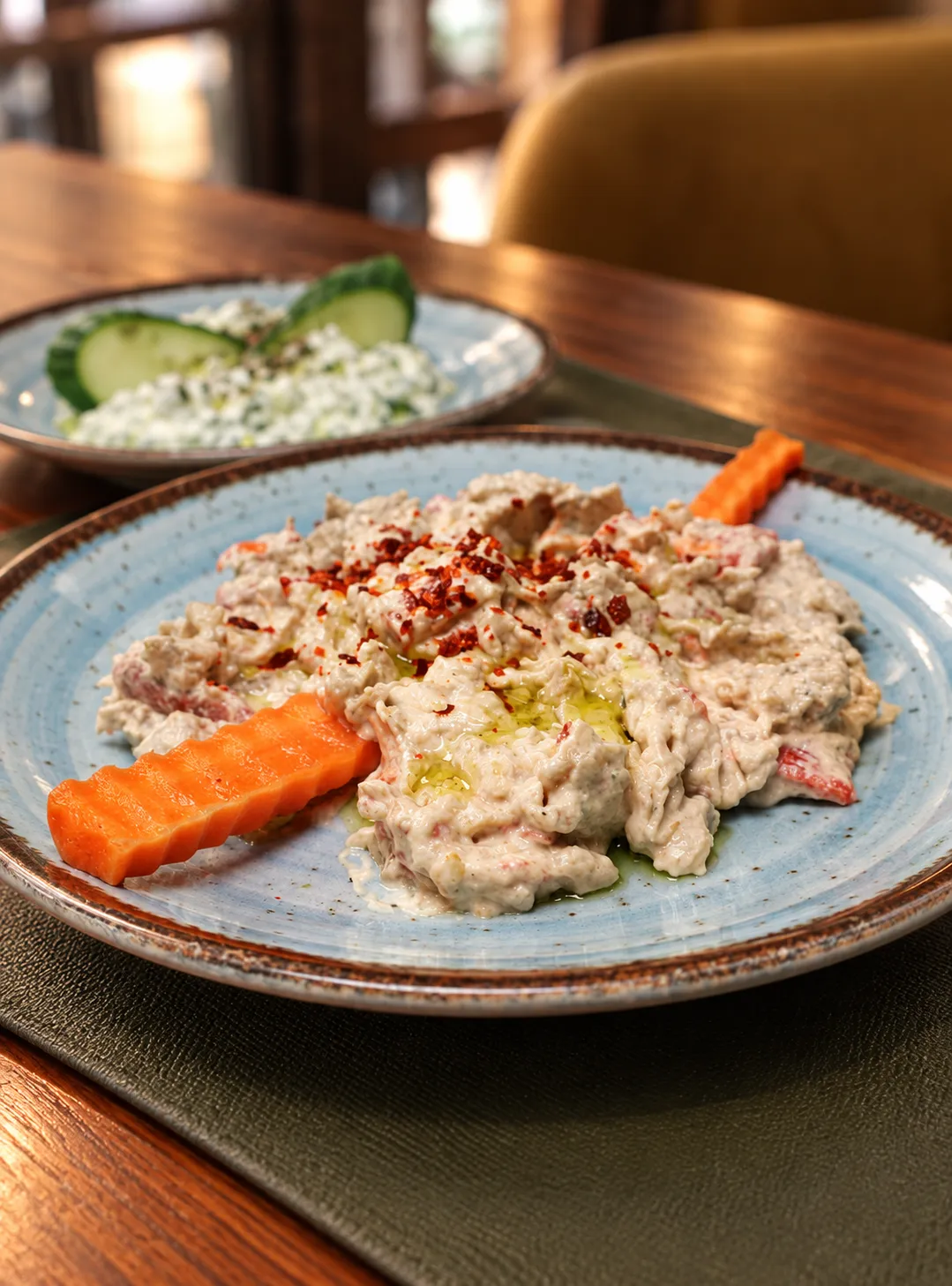 Creamy meze with carrot and olive oil