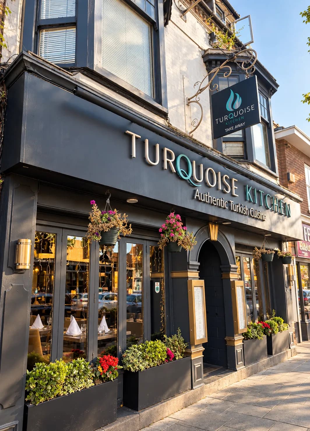 Turquoise Kitchen restaurant front on Wood Street